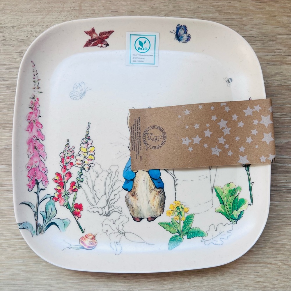 Beatrix Potter Peter Rabbit Set of 8 Plates Bamboo Fibre Easter - SEE NOTES - Picture 4 of 11